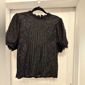 Elegant Black Lace Women's Top